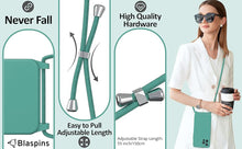 Load image into Gallery viewer, iPhone 16 Pro Max (6.9 inch) Crossbody Silicone Case with Hands-Free Adjustable Rope