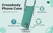Load image into Gallery viewer, iPhone 16 Pro Max (6.9 inch) Crossbody Silicone Case with Hands-Free Adjustable Rope
