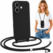 Load image into Gallery viewer, iPhone 17 (6.3 inch) Crossbody Silicone Case with Hands-Free Adjustable Rope