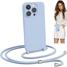 Load image into Gallery viewer, iPhone 16(6.1 inch) - Silicone Case with Hands - Free Adjustable Rope - IceSword