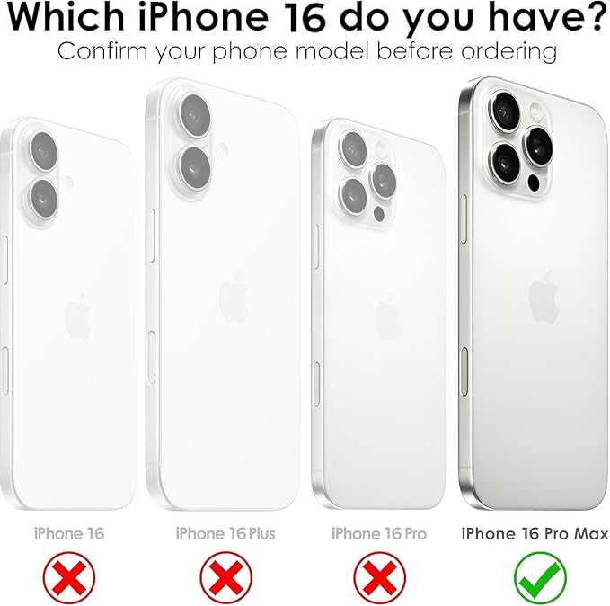 iPhone 16 Pro Max (6.9 inch) Crossbody Silicone Case with Hands