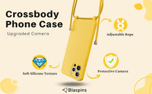 Load image into Gallery viewer, iPhone 16 Pro Max (6.9 inch) Crossbody Silicone Case with Hands-Free Adjustable Rope