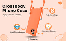 Load image into Gallery viewer, iPhone 16 Pro Max (6.9 inch) Crossbody Silicone Case with Hands-Free Adjustable Rope