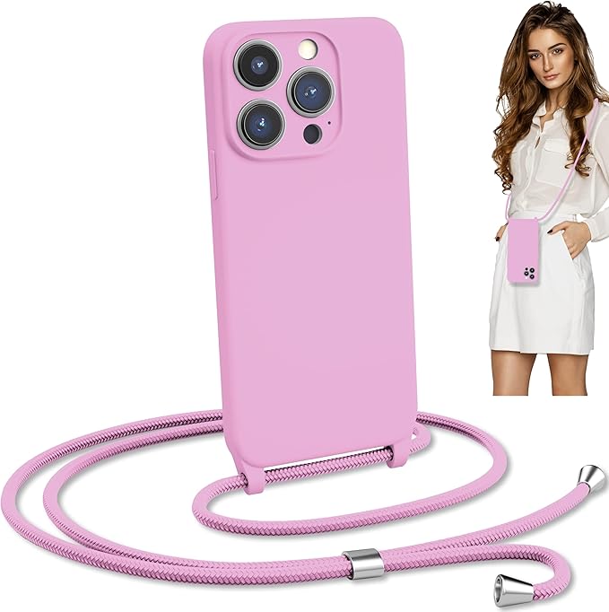iPhone 16 Pro Max (6.9 inch) Crossbody Silicone Case with iPhone 16 Pro Max (6.9 inch) Crossbody Silicone Case with