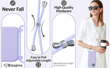 Load image into Gallery viewer, iPhone 16 Pro Max (6.9 inch) Crossbody Silicone Case with Hands-Free Adjustable Rope