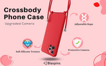 Load image into Gallery viewer, iPhone 16 Pro Max (6.9 inch) Crossbody Silicone Case with Hands-Free Adjustable Rope