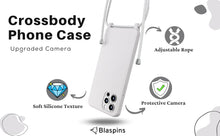 Load image into Gallery viewer, iPhone 16 Pro Max (6.9 inch) Crossbody Silicone Case with Hands-Free Adjustable Rope