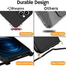 Load image into Gallery viewer, iPhone 16 (6.1 inch) Crossbody Silicone Case with Hands-Free Adjustable Rope
