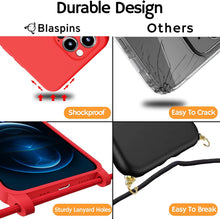 Load image into Gallery viewer, iPhone 16 (6.1 inch) Crossbody Silicone Case with Hands-Free Adjustable Rope
