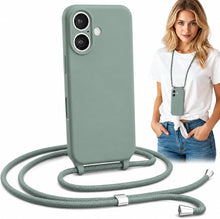 Load image into Gallery viewer, iPhone 17 (6.3 inch) Crossbody Silicone Case with Hands-Free Adjustable Rope
