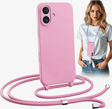 Load image into Gallery viewer, iPhone 17 (6.3 inch) Crossbody Silicone Case with Hands-Free Adjustable Rope
