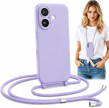 Load image into Gallery viewer, iPhone 17 (6.3 inch) Crossbody Silicone Case with Hands-Free Adjustable Rope
