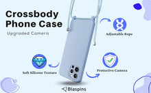 Load image into Gallery viewer, iPhone 16(6.1 inch)-Silicone Case with Hands-Free Adjustable Rope
