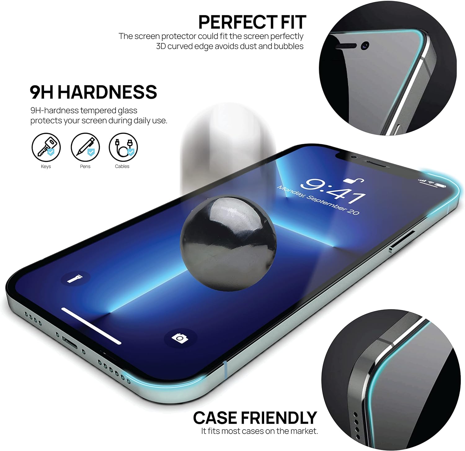 Tempered Glass Screen Protector for iPhone 15 Series – IceSword