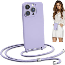 Load image into Gallery viewer, iPhone 15 Plus (6.7 inch) - Silicone Case with Hands - Free Adjustable Rope - IceSword
