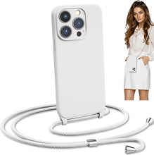 Load image into Gallery viewer, iPhone 15 Plus (6.7 inch) - Silicone Case with Hands - Free Adjustable Rope - IceSword
