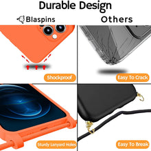Load image into Gallery viewer, iPhone 16 Plus (6.7 inch) Crossbody Silicone Case with Hands-Free Adjustable Rope - IceSword
