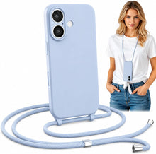 Load image into Gallery viewer, iPhone 16 Plus (6.7 inch) Crossbody Silicone Case with Hands-Free Adjustable Rope - IceSword
