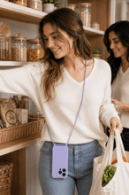 Load image into Gallery viewer, iPhone 16 Pro (6.3 inch) Crossbody Silicone Case with Hands-Free Adjustable Rope - IceSword
