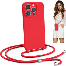 Load image into Gallery viewer, iPhone 17 (6.3 inch) Crossbody Silicone Case with Hands - Free Adjustable Rope - IceSword
