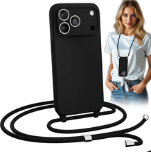 Load image into Gallery viewer, iPhone 17 Pro (6.3 inch) Crossbody Silicone Case with Hands-Free Adjustable Rope - IceSword

