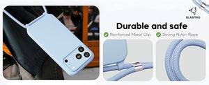 iPhone 17 (6.3 inch) Crossbody Silicone Case with Hands-Free