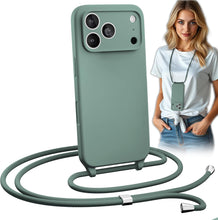 Load image into Gallery viewer, iPhone 17 Pro (6.3 inch) Crossbody Silicone Case with Hands-Free Adjustable Rope - IceSword
