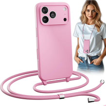 Load image into Gallery viewer, iPhone 17 Pro (6.3 inch) Crossbody Silicone Case with Hands-Free Adjustable Rope - IceSword
