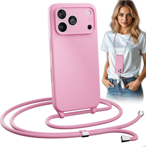 iPhone 17 Pro (6.3 inch) Crossbody Silicone Case with Hands-Free