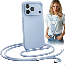 Load image into Gallery viewer, iPhone 17 Pro (6.3 inch) Crossbody Silicone Case with Hands-Free Adjustable Rope - IceSword

