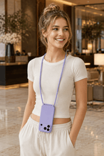 Load image into Gallery viewer, iPhone 17 Pro (6.3 inch) Crossbody Silicone Case with Hands-Free Adjustable Rope - IceSword
