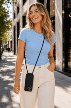 Load image into Gallery viewer, iPhone 17 Pro (6.3 inch) Crossbody Silicone Case with Hands-Free Adjustable Rope - IceSword
