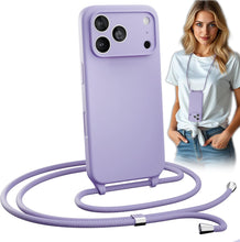Load image into Gallery viewer, iPhone 17 Pro (6.3 inch) Crossbody Silicone Case with Hands-Free Adjustable Rope - IceSword
