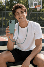 Load image into Gallery viewer, iPhone 17 Pro (6.3 inch) Crossbody Silicone Case with Hands-Free Adjustable Rope - IceSword
