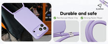 Load image into Gallery viewer, iPhone 17 Pro (6.3 inch) Crossbody Silicone Case with Hands-Free Adjustable Rope - IceSword
