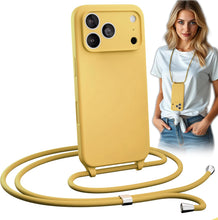 Load image into Gallery viewer, iPhone 17 Pro (6.3 inch) Crossbody Silicone Case with Hands-Free Adjustable Rope - IceSword
