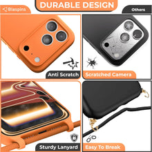 Load image into Gallery viewer, iPhone 17 Pro Max (6.9 inch) Crossbody Silicone Case with Hands - Free Adjustable Rope - IceSword
