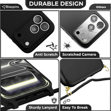 Load image into Gallery viewer, iPhone 17 Pro Max (6.9 inch) Crossbody Silicone Case with Hands - Free Adjustable Rope - IceSword
