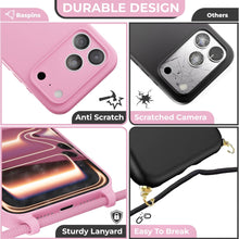 Load image into Gallery viewer, iPhone 17 Pro Max (6.9 inch) Crossbody Silicone Case with Hands - Free Adjustable Rope - IceSword
