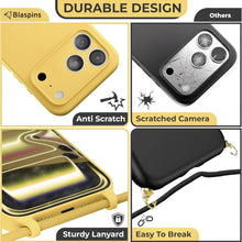 Load image into Gallery viewer, iPhone 17 Pro Max (6.9 inch) Crossbody Silicone Case with Hands - Free Adjustable Rope - IceSword
