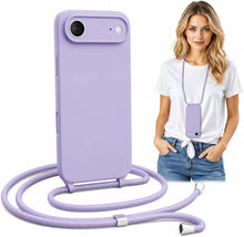 Load image into Gallery viewer, iPhone Air (6.5 inch) Crossbody Silicone Case with Hands-Free Adjustable Rope - IceSword
