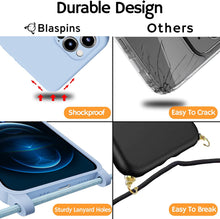 Load image into Gallery viewer, iPhone Air (6.5 inch) Crossbody Silicone Case with Hands - Free Adjustable Rope - IceSword
