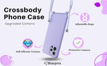 Load image into Gallery viewer, iPhone16 Pro(6.3 inch) - Silicone Case with Hands - Free Adjustable Rope - IceSword
