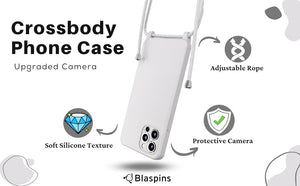 iPhone 15 Pro Max (6.7 inch)-Silicone Case with Hands-Free Adjustable Rope