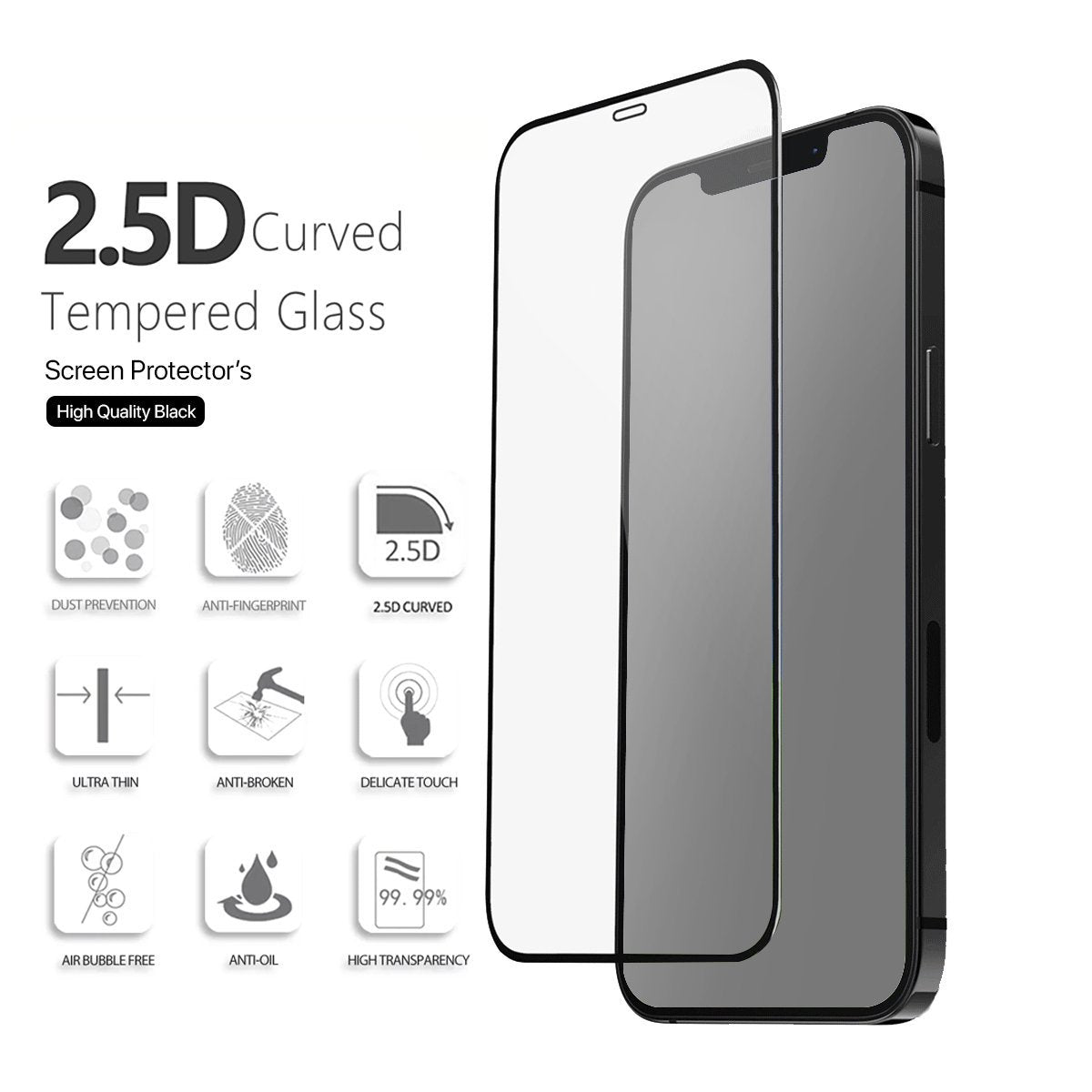 iPhone 12 mini EZ Tempered Glass Screen Protector - 2 Pack (5.4) –  Whitestonedome