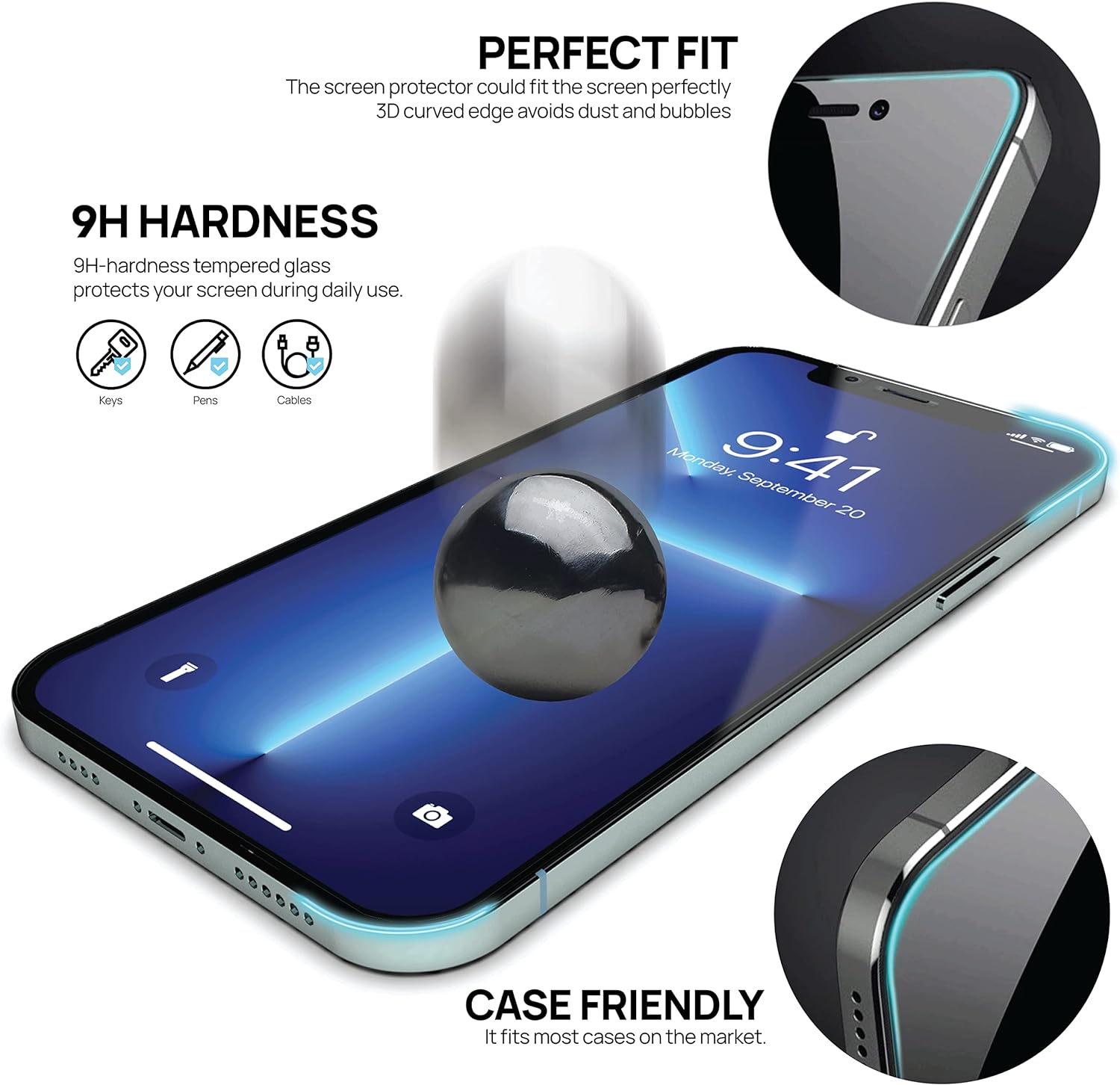  [3 Pack] Privacy Screen Protector for iPhone 11/iPhone XR  Anti-Spy Tempered Glass Film Upgrade 9H Hardness Case Friendly Easy  Installation Bubble Free 3D Touch Support [6.1 inch] : Cell Phones 