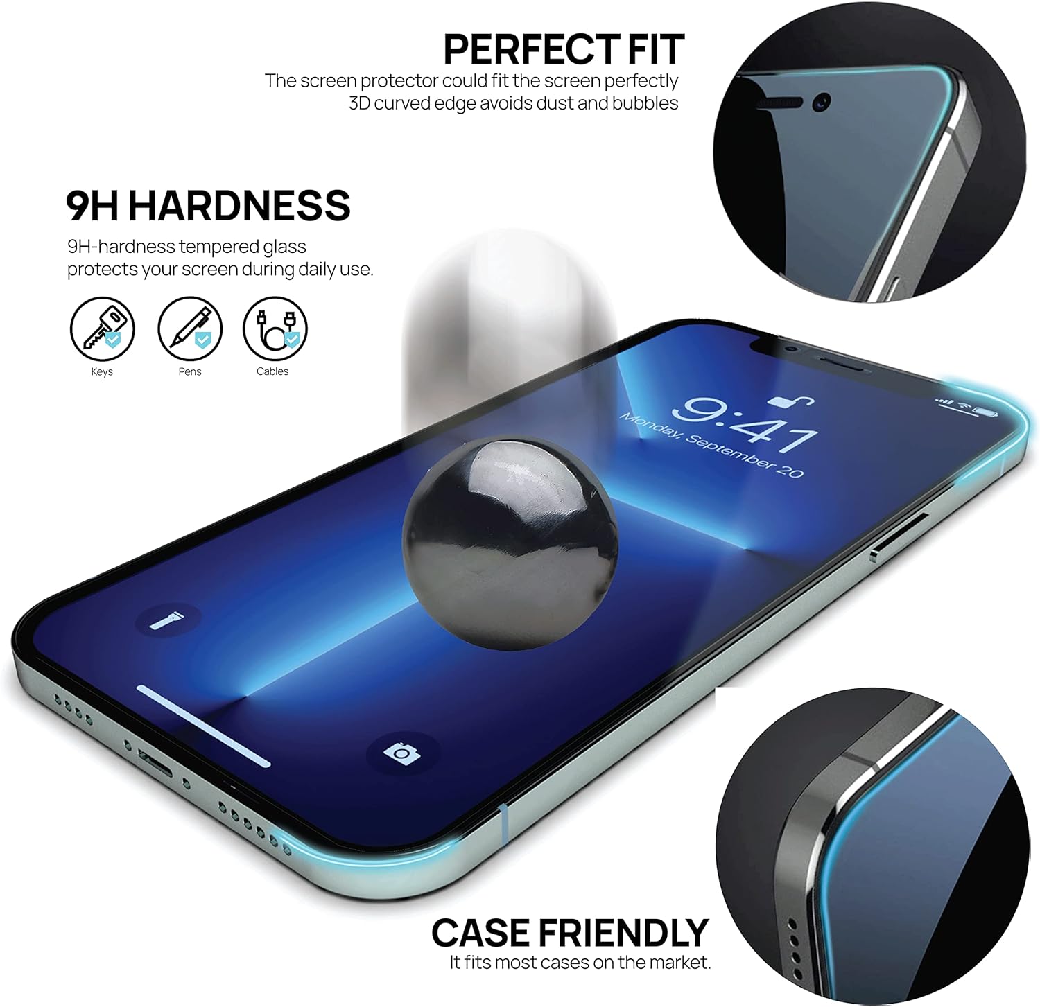5D Privacy Tempered Glass Screen Protector For iPhone 15 14 13 Pro Max 12  11 SE